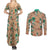 Decidueye Pattern Style Couples Matching Summer Maxi Dress and Long Sleeve Button Shirt