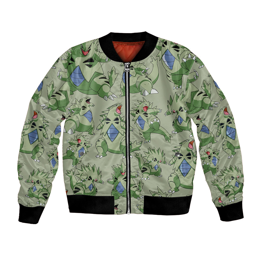 Tyranitar Pattern Style Bomber Jacket