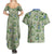 Tyranitar Pattern Style Couples Matching Summer Maxi Dress and Hawaiian Shirt