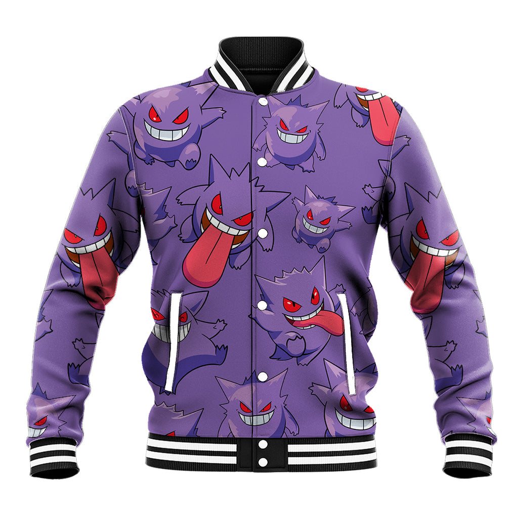 Gengar Clothes Pattern Style Baseball Jacket