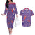 Gengar Clothes Pattern Style Couples Matching Off The Shoulder Long Sleeve Dress and Hawaiian Shirt