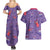 Gengar Clothes Pattern Style Couples Matching Summer Maxi Dress and Hawaiian Shirt