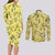 Zeraora Pattern Style Couples Matching Long Sleeve Bodycon Dress and Long Sleeve Button Shirt