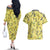 Zeraora Pattern Style Couples Matching Off The Shoulder Long Sleeve Dress and Hawaiian Shirt