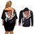 Garou - Anime OPM Couples Matching Off Shoulder Short Dress and Long Sleeve Button Shirt