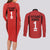 Nekoma Tetsuro Kuroo - Number 1 Uniform Anime Couples Matching Long Sleeve Bodycon Dress and Long Sleeve Button Shirt