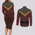 Avatar Firelord Ozai Couples Matching Long Sleeve Bodycon Dress and Long Sleeve Button Shirt