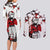 Doma - Demon Slayer Couples Matching Long Sleeve Bodycon Dress and Long Sleeve Button Shirt Anime Japan Style