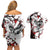 Akaza - Demon Slayer Couples Matching Off Shoulder Short Dress and Hawaiian Shirt Anime Japan Style