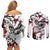 Akaza - Demon Slayer Couples Matching Off Shoulder Short Dress and Long Sleeve Button Shirt Anime Japan Style