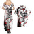 Akaza - Demon Slayer Couples Matching Summer Maxi Dress and Hawaiian Shirt Anime Japan Style