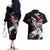 Akaza - Demon Slayer Couples Matching Off The Shoulder Long Sleeve Dress and Hawaiian Shirt Anime Japan Style