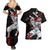 Akaza - Demon Slayer Couples Matching Summer Maxi Dress and Hawaiian Shirt Anime Japan Style