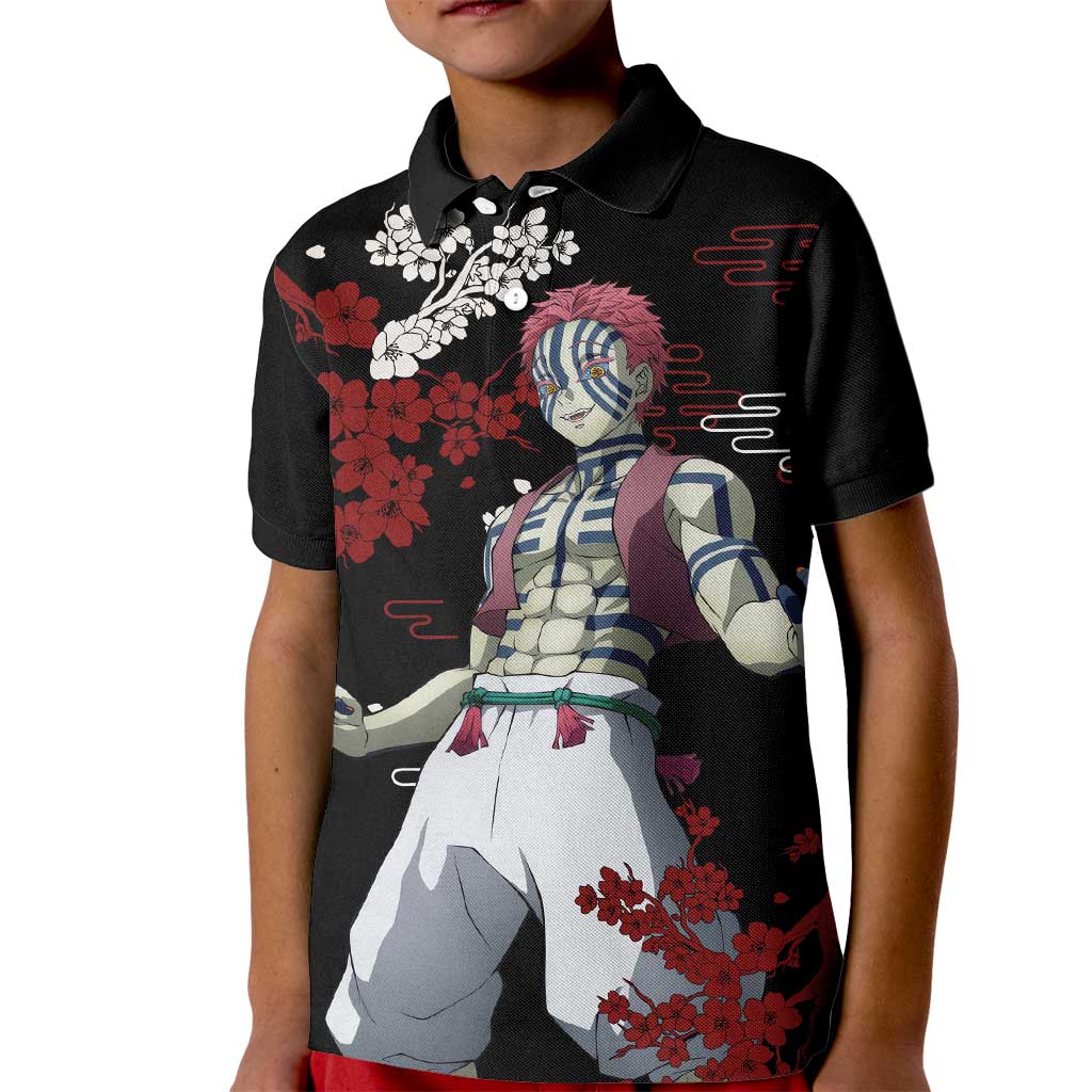 Akaza - Demon Slayer Kid Polo Shirt Anime Japan Style