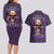 skull-couples-matching-long-sleeve-bodycon-dress-and-hawaiian-shirt-hello-darkness-my-old-friend-horror-seamless-pattern-purple