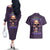 skull-couples-matching-off-the-shoulder-long-sleeve-dress-and-hawaiian-shirt-hello-darkness-my-old-friend-horror-seamless-pattern-purple