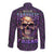 skull-long-sleeve-button-shirt-hello-darkness-my-old-friend-horror-seamless-pattern-purple
