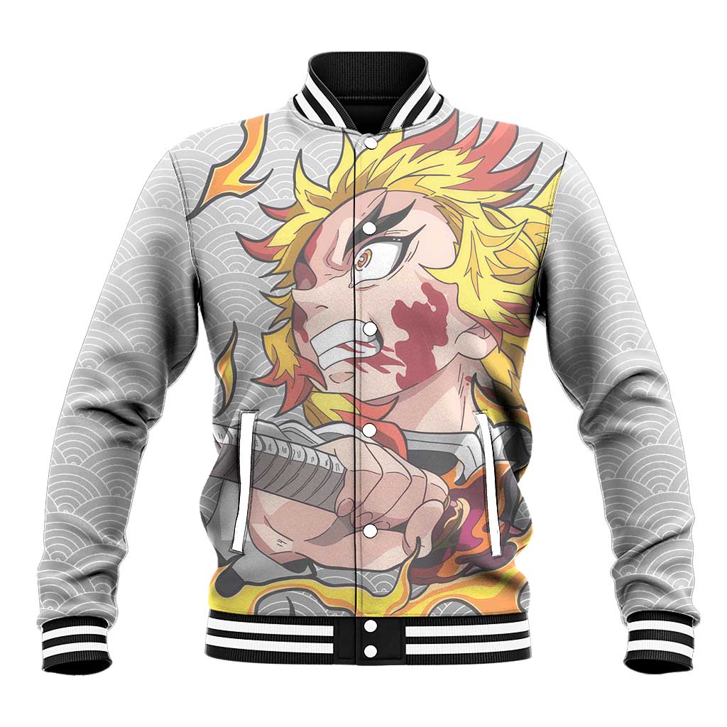 Rengoku Kyojuro - Demon Slayer Baseball Jacket Anime Style