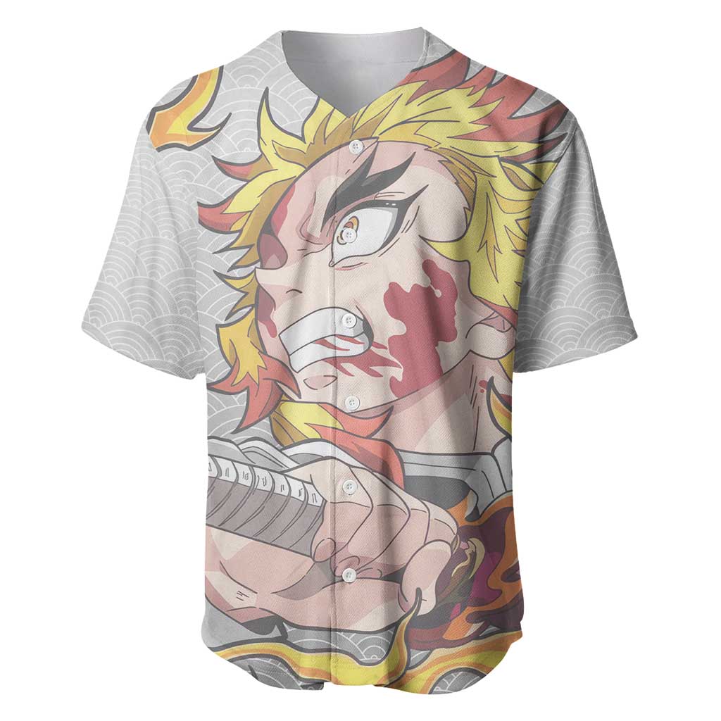 Rengoku Kyojuro - Demon Slayer Baseball Jersey Anime Style