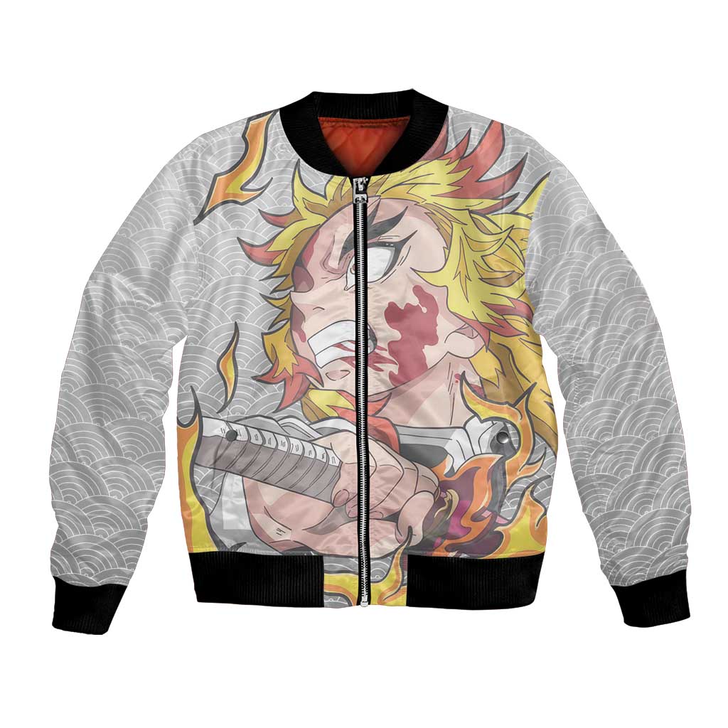 Rengoku Kyojuro - Demon Slayer Bomber Jacket Anime Style