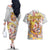 Rengoku Kyojuro - Demon Slayer Couples Matching Off The Shoulder Long Sleeve Dress and Hawaiian Shirt Anime Style