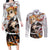 Rengoku Kyojuro - Demon Slayer Couples Matching Long Sleeve Bodycon Dress and Long Sleeve Button Shirt Anime Style