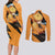 Zenitsu - Demon Slayer Couples Matching Long Sleeve Bodycon Dress and Long Sleeve Button Shirt Anime Style