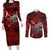 Uchiha Sasuke - Naruto Couples Matching Long Sleeve Bodycon Dress and Long Sleeve Button Shirt Anime Style