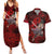 Uchiha Sasuke - Naruto Couples Matching Summer Maxi Dress and Hawaiian Shirt Anime Style