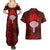 Uchiha Sasuke - Naruto Couples Matching Summer Maxi Dress and Hawaiian Shirt Anime Style