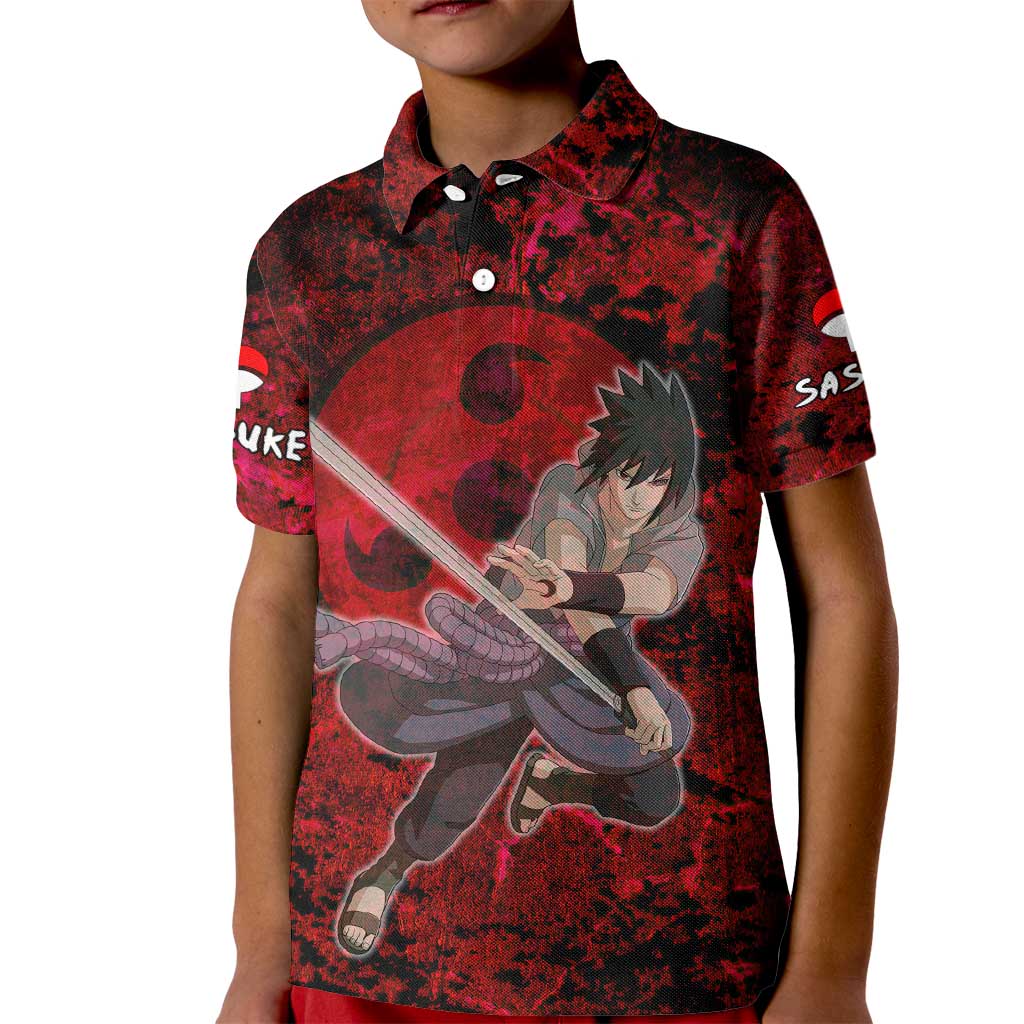 Uchiha Sasuke - Naruto Kid Polo Shirt Anime Style