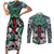 infernal-trio-couples-matching-short-sleeve-bodycon-dress-and-long-sleeve-button-shirts-skull-viper-and-sinister-snake