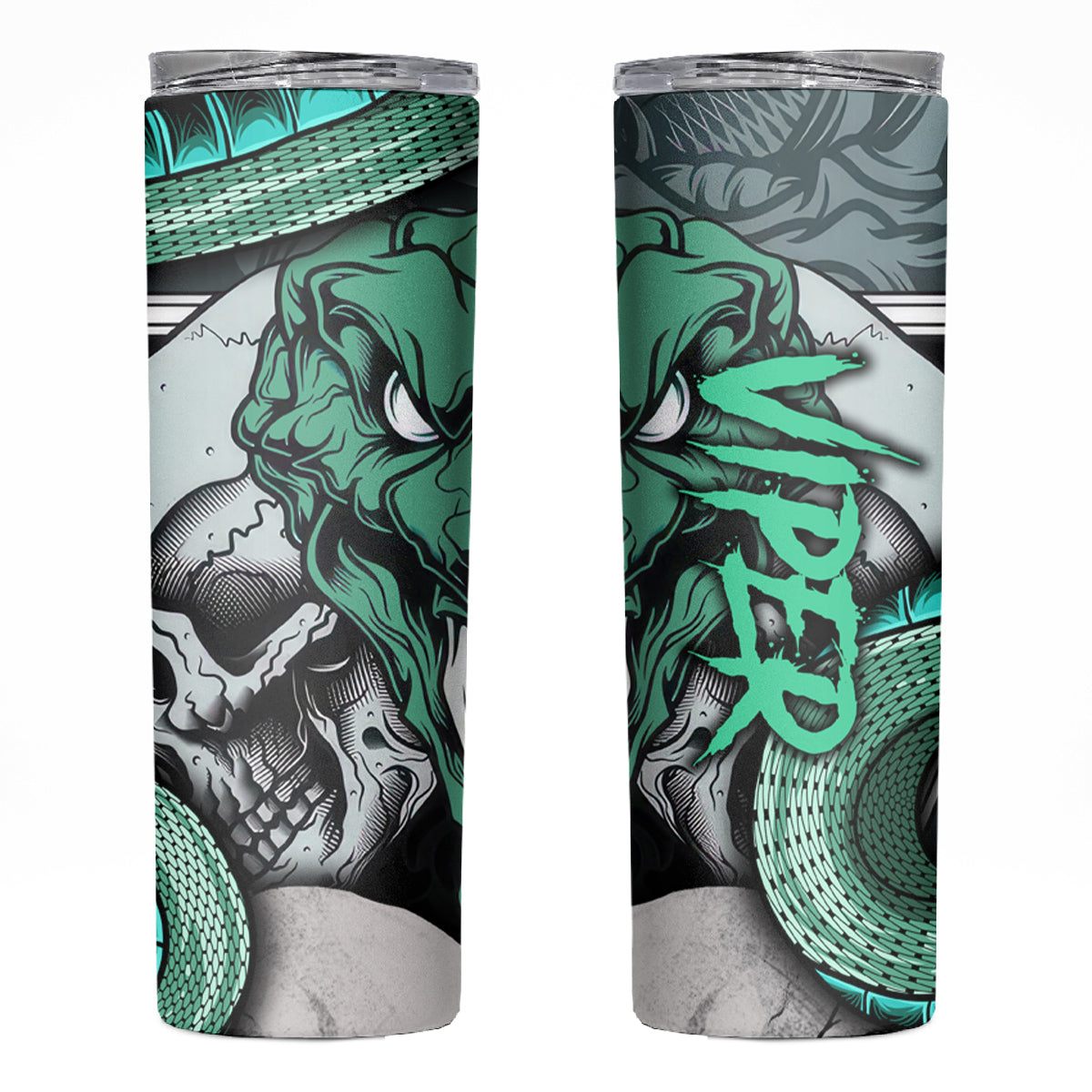 Infernal Trio Skinny Tumbler Skull, Viper, and Sinister Snake