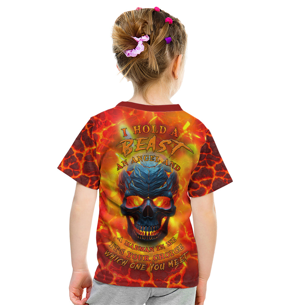 i-hold-a-beast-an-angel-and-a-madman-in-me-kid-t-shirt