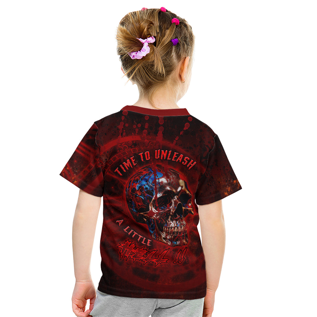 time-to-unleash-a-little-hell-kid-t-shirt