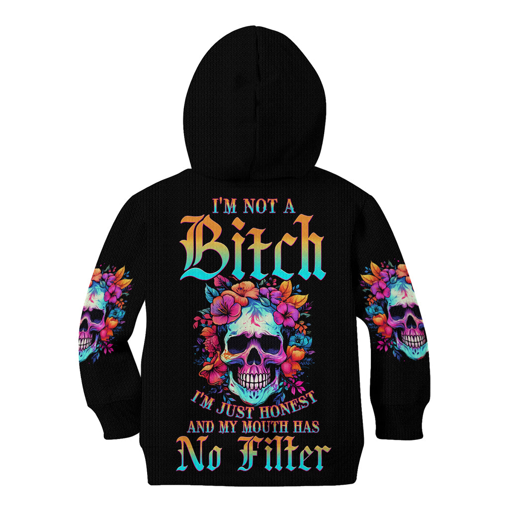 im-not-a-b-im-just-honest-skull-roses-colorful-kid-hoodie