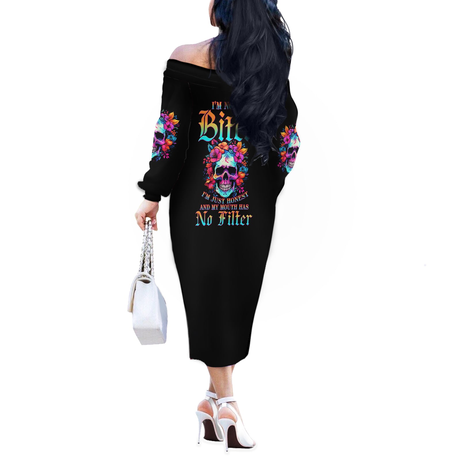 im-not-a-b-im-just-honest-skull-roses-colorful-off-the-shoulder-long-sleeve-dress