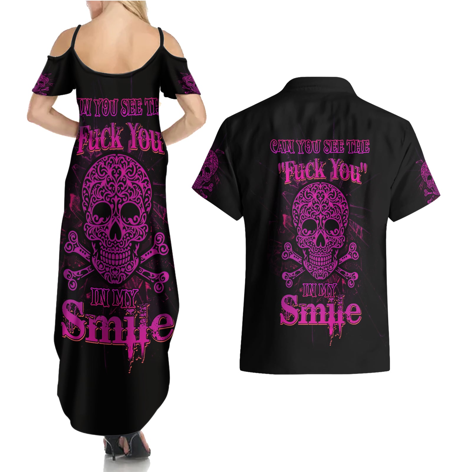 can-you-see-the-f-you-skull-rose-couples-matching-summer-maxi-dress-and-hawaiian-shirt