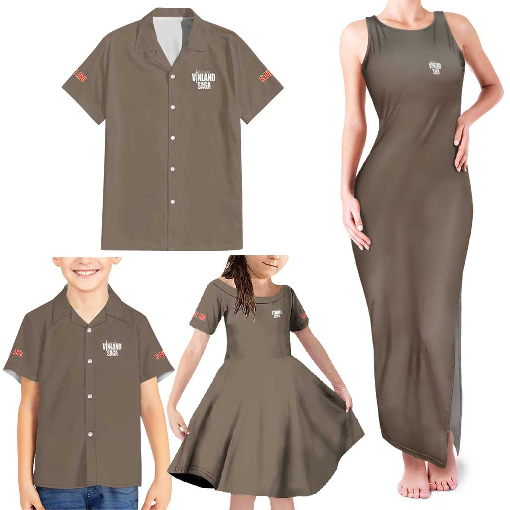 Slave Arc Vinland Saga Family Matching Tank Maxi Dress and Hawaiian Shirt Japan Anime Style