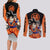 Z Goku Anime Dragon Ball Couples Matching Long Sleeve Bodycon Dress and Long Sleeve Button Shirt