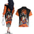 Z Goku Anime Dragon Ball Couples Matching Off The Shoulder Long Sleeve Dress and Hawaiian Shirt