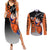 Z Goku Anime Dragon Ball Couples Matching Summer Maxi Dress and Long Sleeve Button Shirt