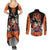 Z Goku Anime Dragon Ball Couples Matching Summer Maxi Dress and Long Sleeve Button Shirt