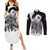 Jiraiya Anime Mixed Couples Matching Summer Maxi Dress and Long Sleeve Button Shirt