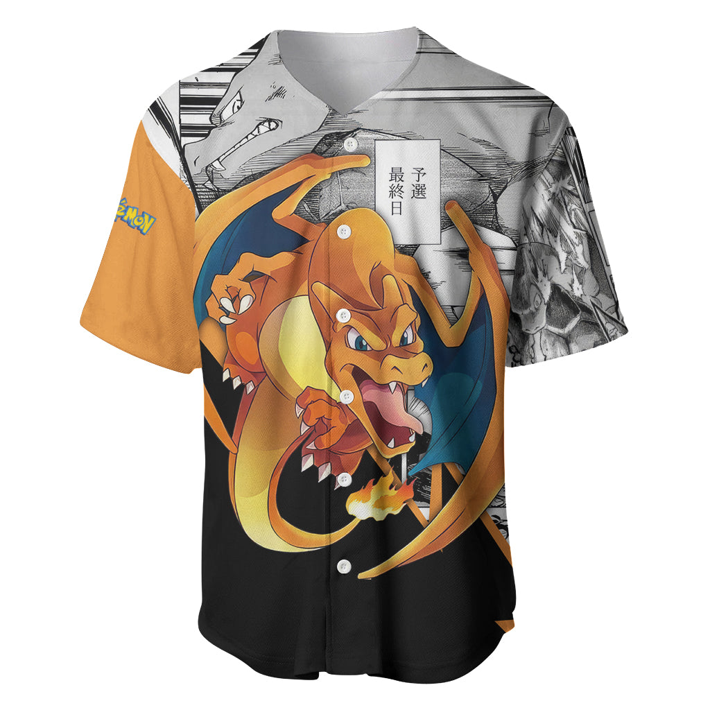 Charizard Mix Manga Baseball Jersey