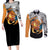 Charizard Mix Manga Couples Matching Long Sleeve Bodycon Dress and Long Sleeve Button Shirt