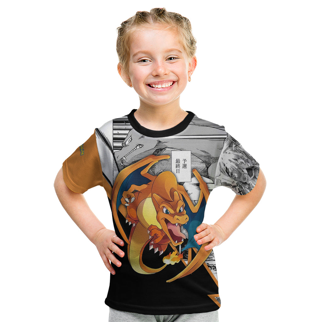 Charizard Mix Manga Kid T Shirt