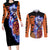 Goku Ultra Instinct Couples Matching Long Sleeve Bodycon Dress and Long Sleeve Button Shirt