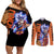 Goku Ultra Instinct Couples Matching Off Shoulder Short Dress and Long Sleeve Button Shirt