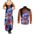 Goku Ultra Instinct Couples Matching Summer Maxi Dress and Long Sleeve Button Shirt